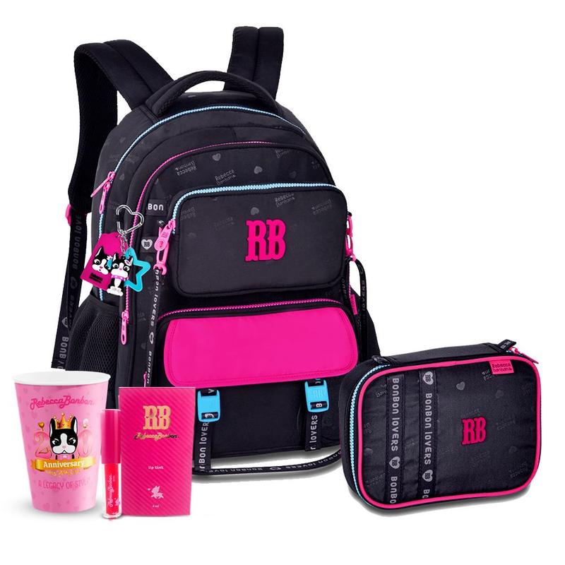 bonbon10様 リクエスト 4点 まとめ商品 Kit Mochila Bolsinha Removível Rebecca Bonbon Estojo Box RB